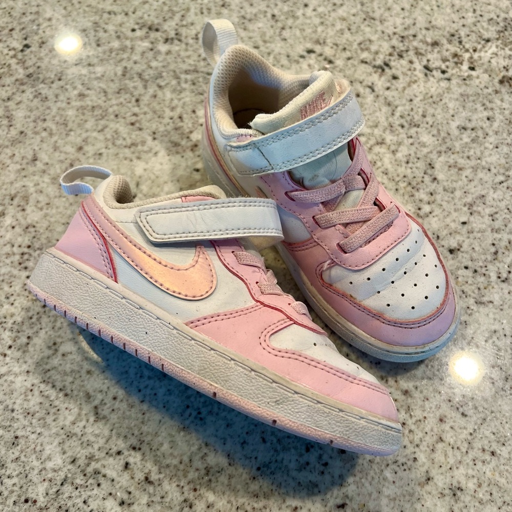Nike Shoes toddler girl size 9 pink and white